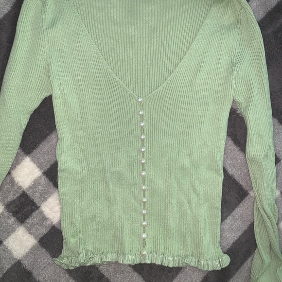Princess Polly long sleeve green top - Picture 3 of 5